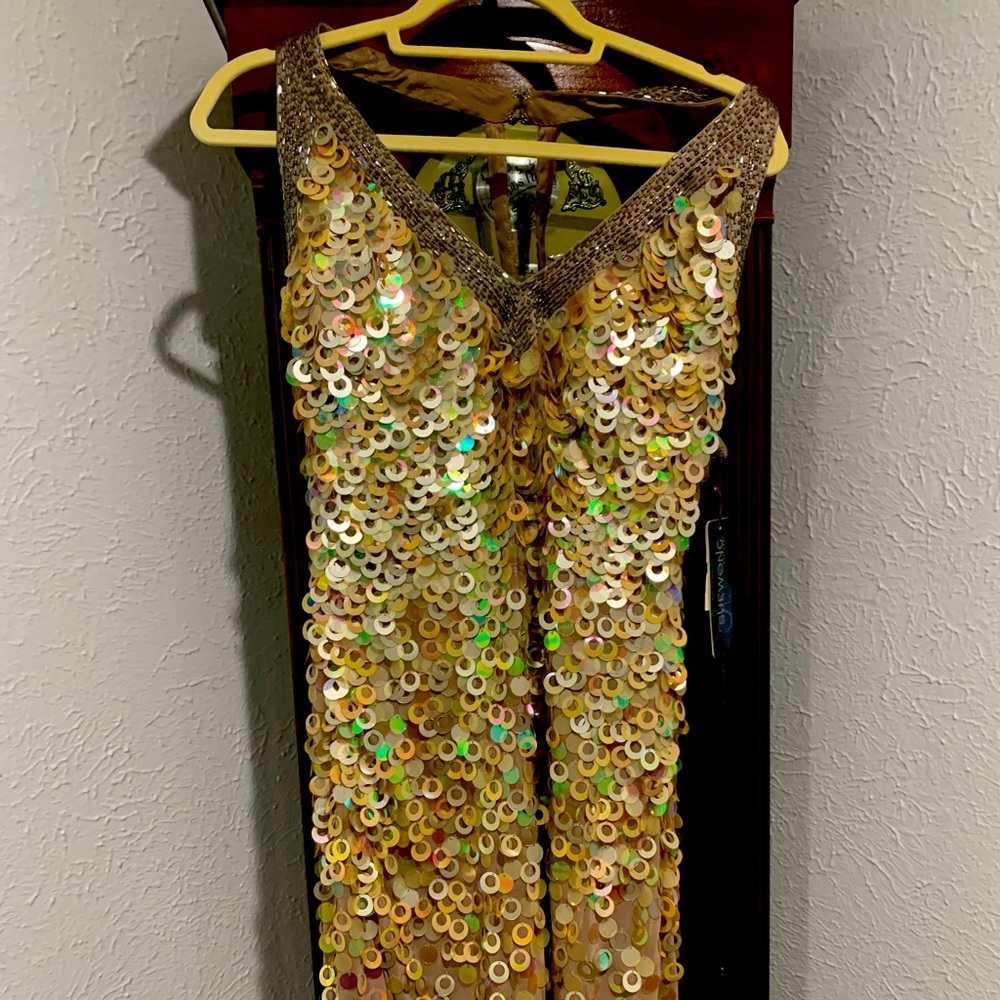 (New) Sue Wong Dress Open back with front plunge dress 👗